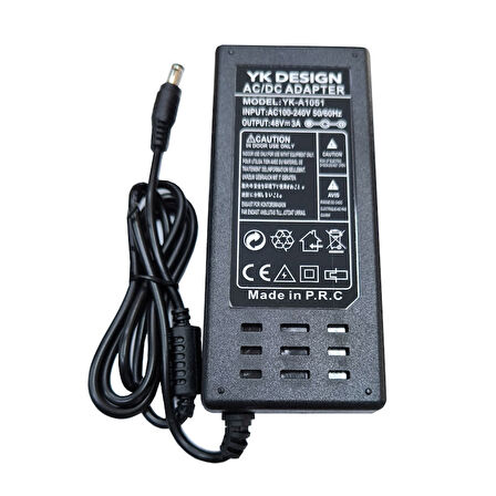 48v 3A Adaptör AC-DC 48 volt 3 amper 5.5*2.5mm standart uçlu adaptör