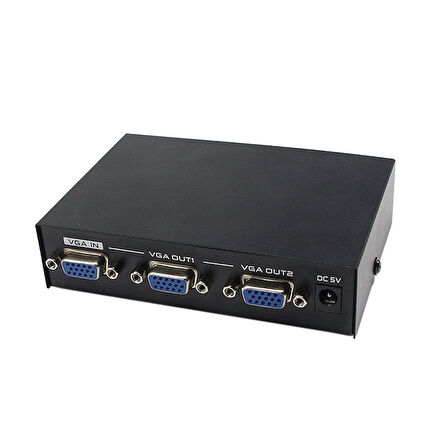 2 Port VGA Splitter 200 Mhz 1 Giriş 2 Çıkış Video Ekran Çoğaltma 