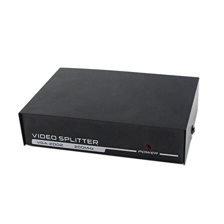 2 Port VGA Splitter 200 Mhz 1 Giriş 2 Çıkış Video Ekran Çoğaltma 