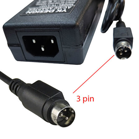 AC-DC 24V 3A  3 pin yazıcı adaptörü 24 volt 3 amper 3 pinli adaptör
