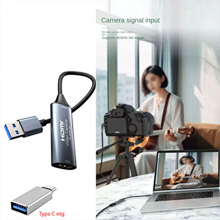 hdmı to usb 3.0 -Type C capture kart 4k HD Video Yakalama Kartı 4k 1080p
