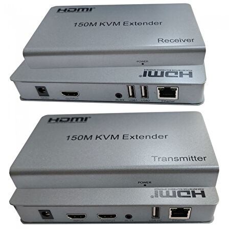 HDMI 150m KVM Extender  alıcı verici Receiver Transmitter kvm extender