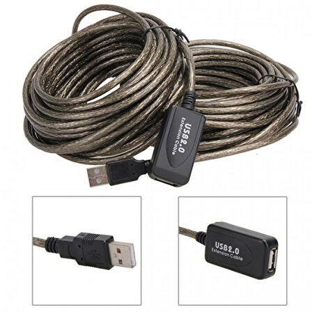 USB 2.0 extension uzatma kablosu güçlendirilmiş usb uzatma kablosu 20 m