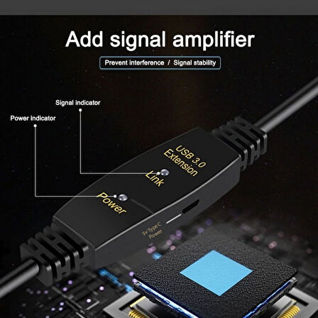 Usb 3.0 extension güçlendirilmiş uzatma kablosu 15m USB 3.0 uzatma kablosu