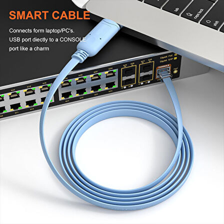 Usb RJ45 Cisco kablo FT232RL chipsetli Cisco Uyumlu usb rj45 kablo