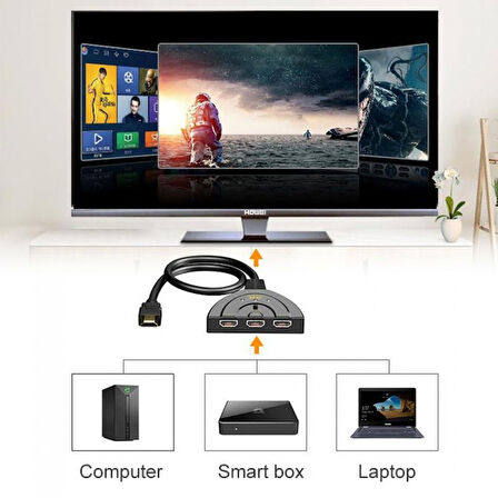 hdmi splitter 3 port hdmı 4k ultra splitter 3 girş 1 çıkış HD splitter 