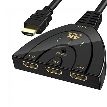 hdmi splitter 3 port hdmı 4k ultra splitter 3 girş 1 çıkış HD splitter 