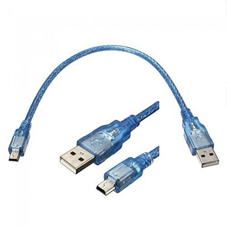 Mini usb kablo 5 pin mini usb mp3 player şarj ve data kablosu 50 cm