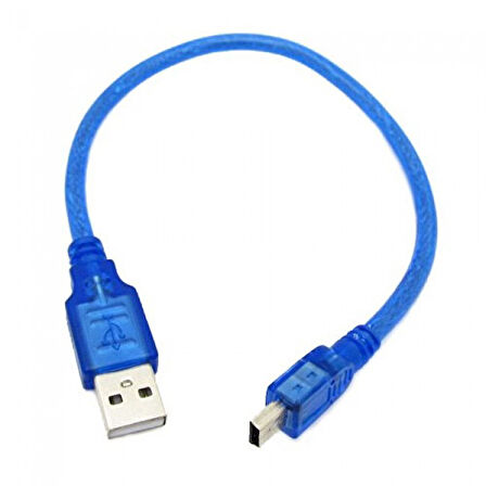 Mini usb kablo 5 pin mini usb mp3 player şarj ve data kablosu 50 cm