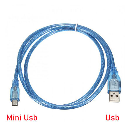 5 pin Mini usb kablo usb to mini usb şarj ve data kablosu 1m
