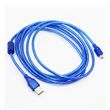usb to mini usb şarj ve data kablosu 5 pin mini usb kablo 2m