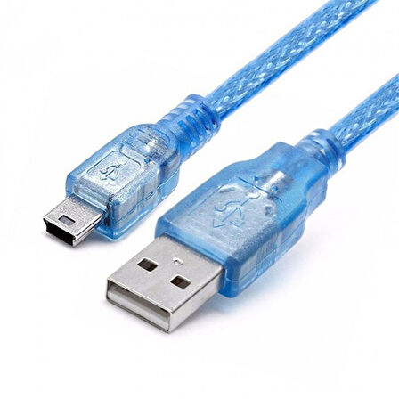 usb to mini usb şarj ve data kablosu 5 pin mini usb kablo 2m