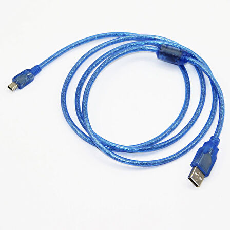Usb 2.0 to mini usb şarj ve data kablosu 5 pin mini usb kablo 3m