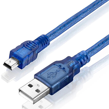 Mini usb şarj ve data kablosu 5 pin mini usb  to usb kablo 5m