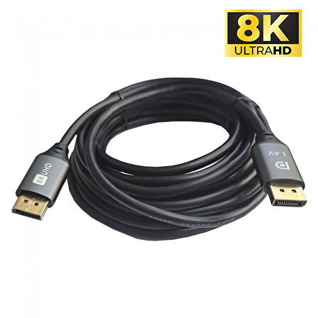 Display port 8k UHD V1.4 display erkek erkek ses ve görüntü kablosu 5m