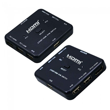 2 port Hdmı kvm switch anahtarlı  hdmı kvm switch 2 giriş 1 çıkış