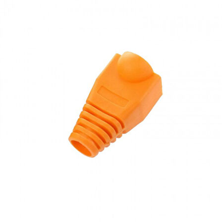 Cat5,Cat6 uyumlu RJ45 pvc plastik cover koruyucu kılıf 100 adet turuncu