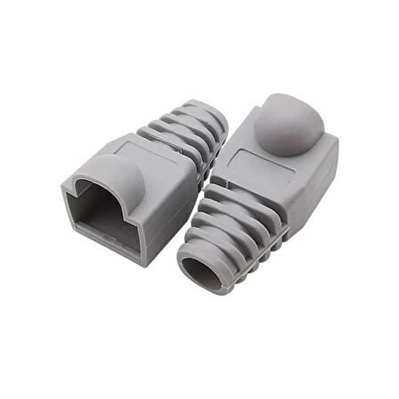 Rj45 cover koruyucu kılıf CAT5,CAT6 pcv plastik kılıf 100 ad.GRİ