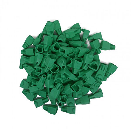 Rj45 cover plastik Koruyucu kılıf  yeşil 100 ad.