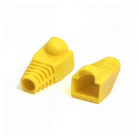 sarı Rj45 cover plastik Koruyucu kılıf  cat5,cat6 uyumlu 100 ad.