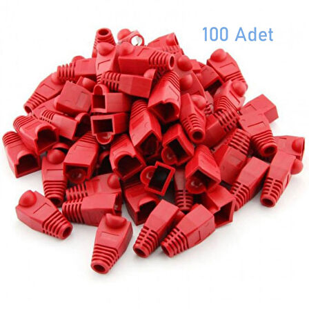Rj45 Konnektör için koruyucu plastik kılıf rj 45 cover kırmızı 100 adet
