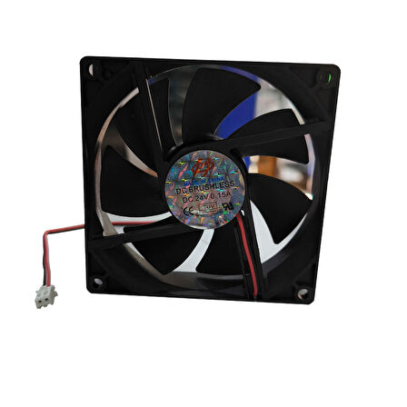 9cm 24v 2 pinli kasa fanı 9cm x 9cm x 2.5cm 2 pimli DC 24volt fan