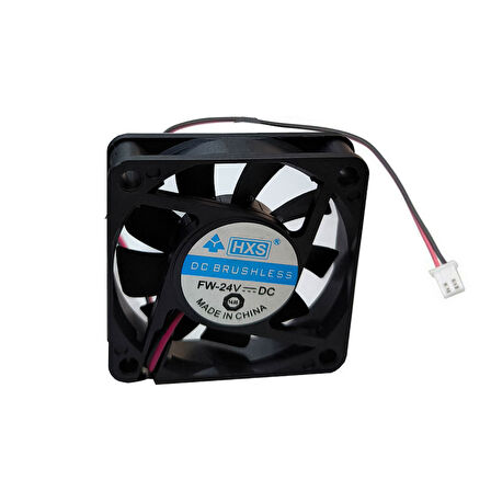 6cm 24v 2 pinli fan 6cm x 6cm x 1.5cm 2 pimli DC 24volt fan