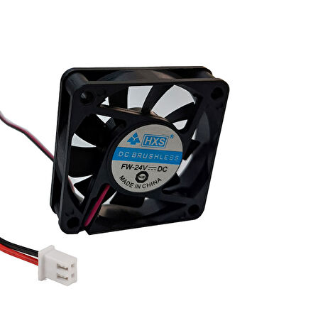 6cm 24v 2 pinli fan 6cm x 6cm x 1.5cm 2 pimli DC 24volt fan