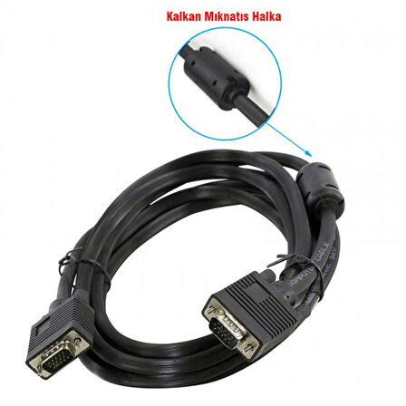 VGA erkek erkek kablo 15 pin vga görüntü kablosu 2m
