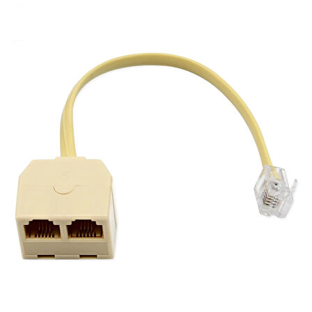 RJ11 2in1 Spitter rj11 telefon hat çoklayıcı splitter 1 giriş 2 çıkış