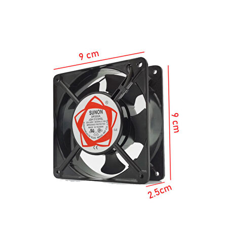 220v 9 cm metal fan 9x9x2.5cm 220v metal kasa soğutucu fan