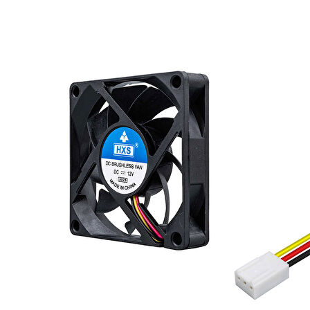 7cm 12v 3 pinli kasa fanı 7cm x 7cm x 1.5cm 2 pimli DC 12volt fan