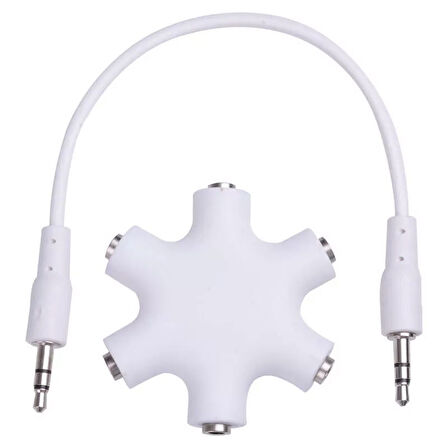 5 Port kulaklık çoklayıcı 3.5mm stereo 5in1 stereo çoklayıcı splitter