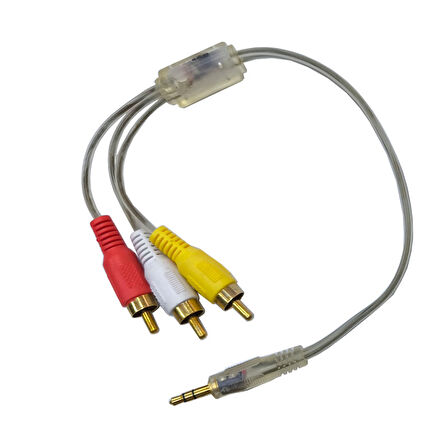 3.5mm stereo erkek to 3x rca erkek kablo 30cm