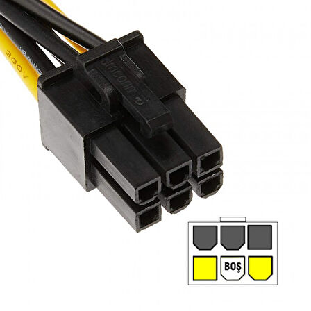 sata power to 6 pin power kablo 15pin sata to 6pin GPU için power kablo 20cm
