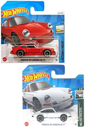 Hot Wheels 2 Araç Set Porsche 911 Carrera RS 2.7 Kırmızı & Beyaz (1/64)