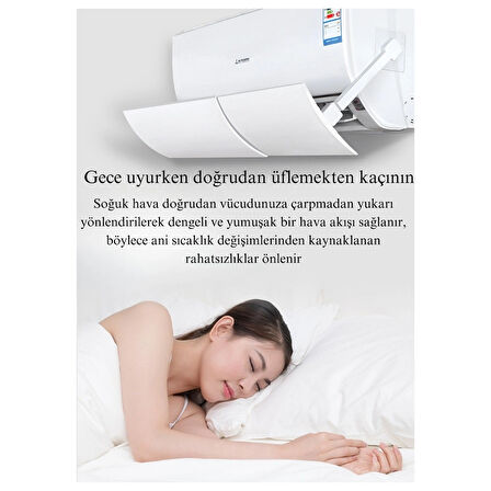 Hava Çarpma Önleyici Hava Yönlendirici Hava Dağıtıcı Ayarlanabilir Split Klima Aksesuarı