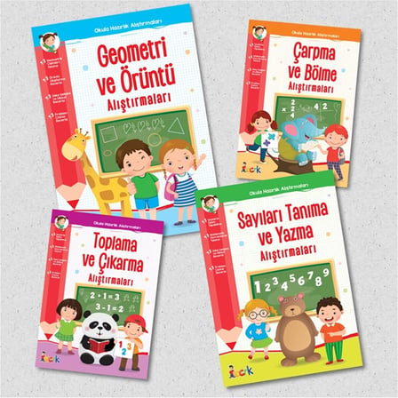 Okula Hazırlık Alıştırmaları Matematik 4 Kitap Set