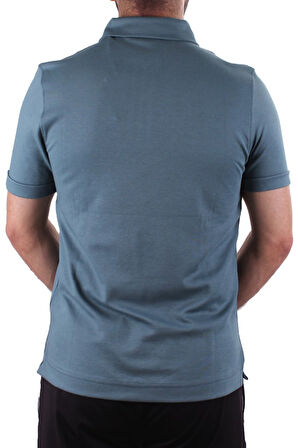 Twister 2298 Yeşil Günlük Kısa Kol Normal Kesim Pamuklu Fermuarlı Polo Yaka Erkek Tişört