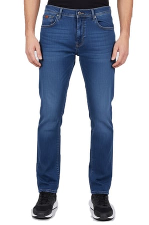Twister Vegas 132-309 Mavi Yüksek Bel Rahat Paça Erkek Jeans Pantolon