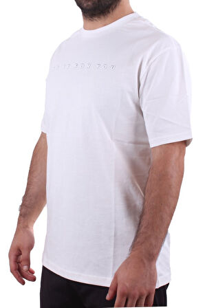 Twister Jeans 2323 Beyaz Günlük Pamuklu Baskılı Bisiklet Yaka Erkek Tişört