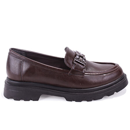 Dagoster DZA07-90801 Kahve Günlük Loafer  Kadın Ayakkabı