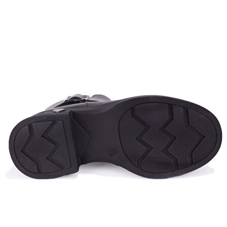 Dagoster DZA07-1004V042 Siyah Günlük Düz Topuk Kadın Bot