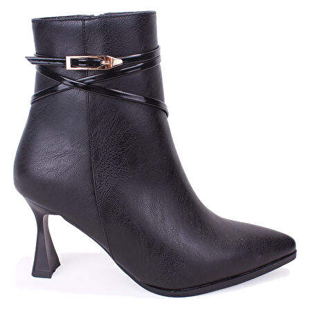 Dagoster DZA07-11332004 Siyah Klasik Topuklu Kadın Bot