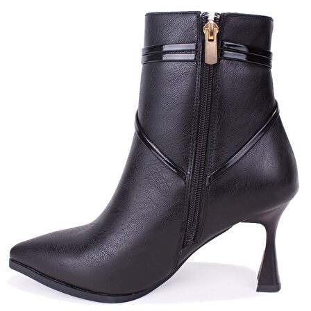 Dagoster DZA07-11332004 Siyah Klasik Topuklu Kadın Bot