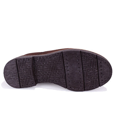 Dagoster DZA07-1236028 Kahve Süet Günlük Düz Topuk Deri Kadın Bot