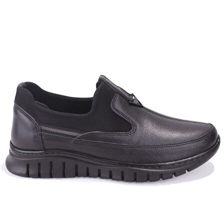 Dagoster DZA07-122044654 Siyah Ortopedik Günlük  Deri Kadın Ayakkabı