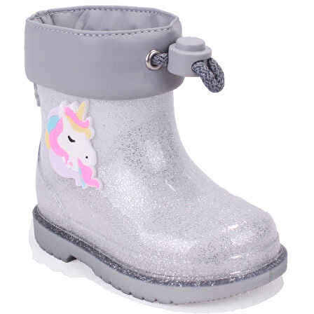 İgor W10339 Bimbi Unicornio Gümüş Ortopedik Kız Çocuk Yağmur Çizme
