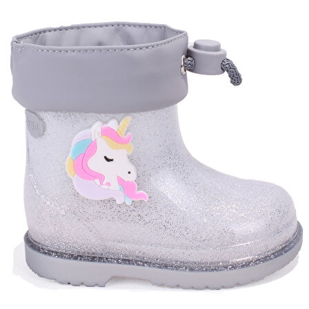 İgor W10339 Bimbi Unicornio Gümüş Ortopedik Kız Çocuk Yağmur Çizme