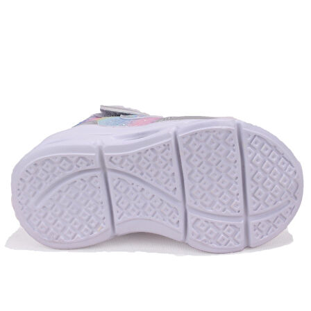 Vicco Poni 946B25K430 Gümüş Ortopedik Işıklı Kız Bebe Spor Bot